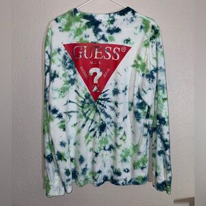 GUESS Long Sleeve Tee - Tie Dye - Size Medium M - Men’s
